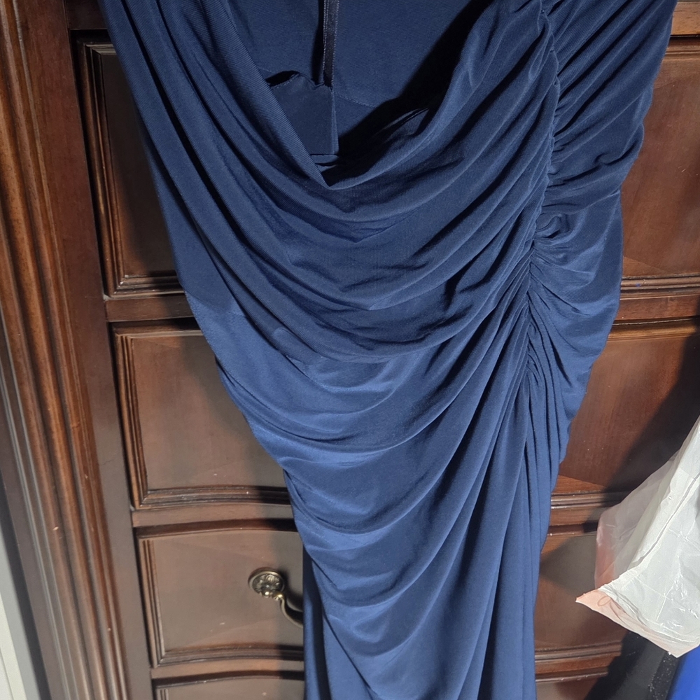 Ralph Lauren Midnight Blue Asymmetrical Dress